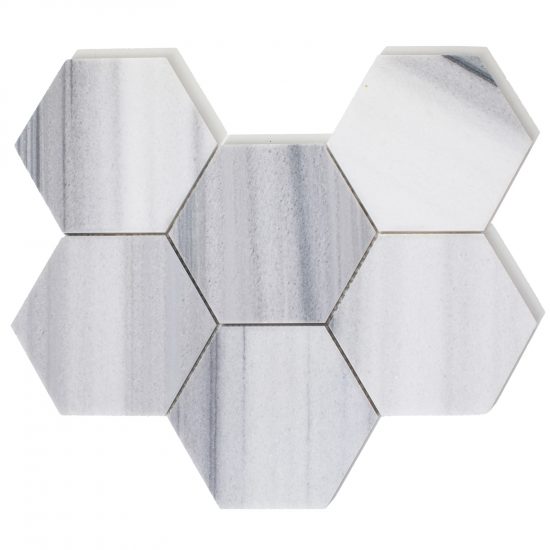 Marmur szary mink mozaika hexagon „l”