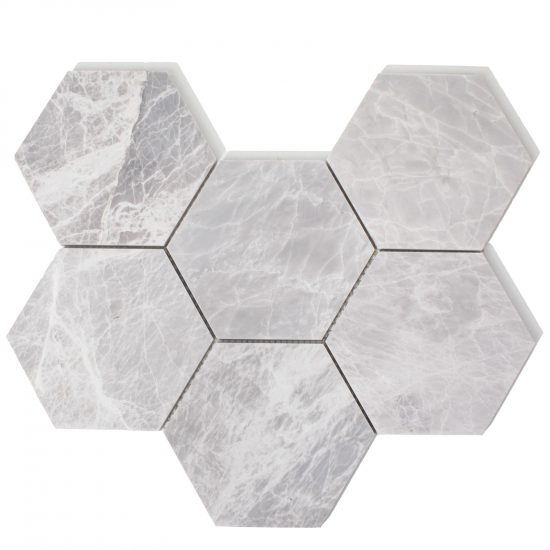 Marmur szary nordic grey mozaika hexagon „l”