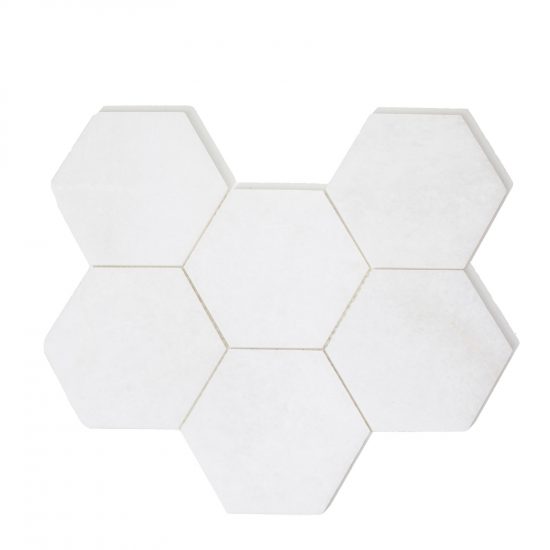 Marmur biały bianco neve mozaika hexagon „l”