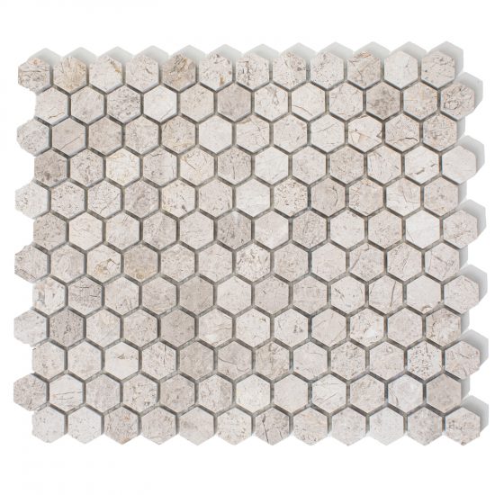 Marmur szary tundra grey mozaika hexagon „s”