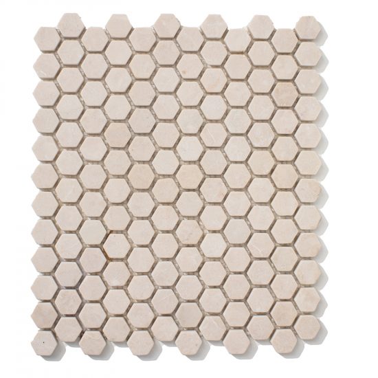 Marmur beż beige crystallino mozaika hexagon „s”