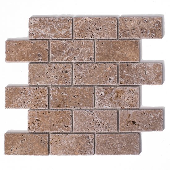 Trawertyn brąz noce mozaika brick bone