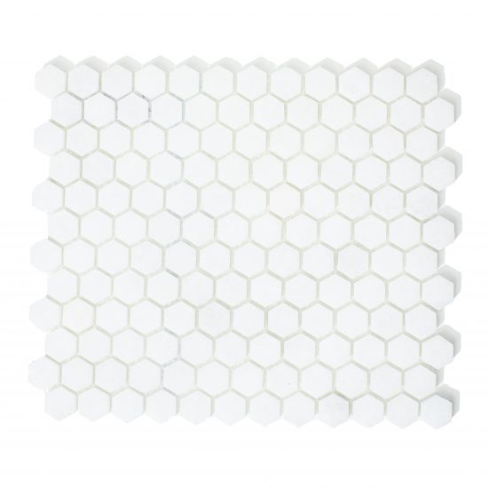 Marmur bianco neve mozaika hexagon „s”