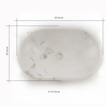 Umywalka Afyon White owalna