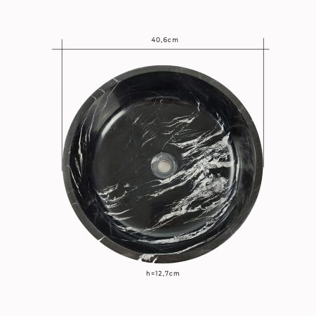 Umywalka Black Silk 1 okrągła